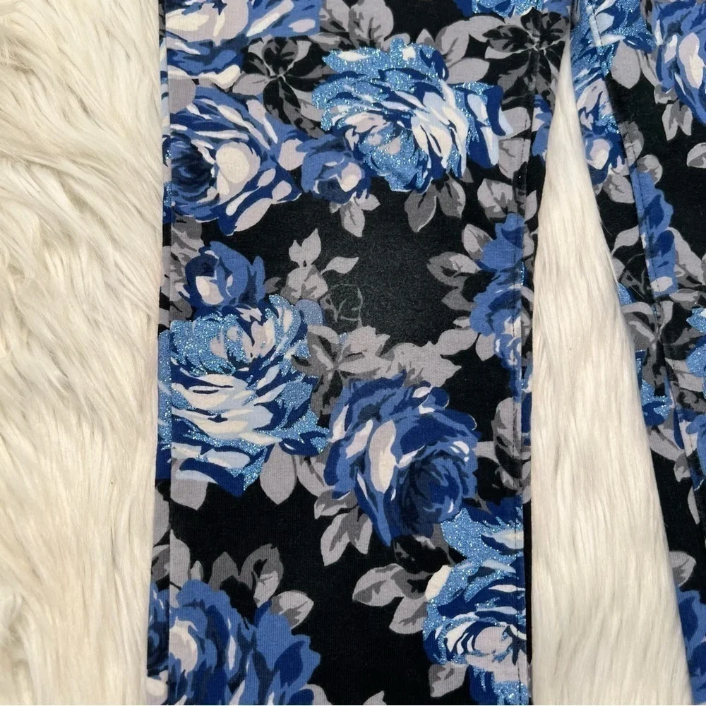 The Children's Place Jegging Black Blue Floral